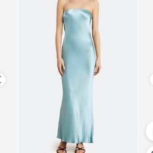 BEC + BRIDGE MOON DANCE STRAPLESS DRESS in SEA SPRAY 👗🌊